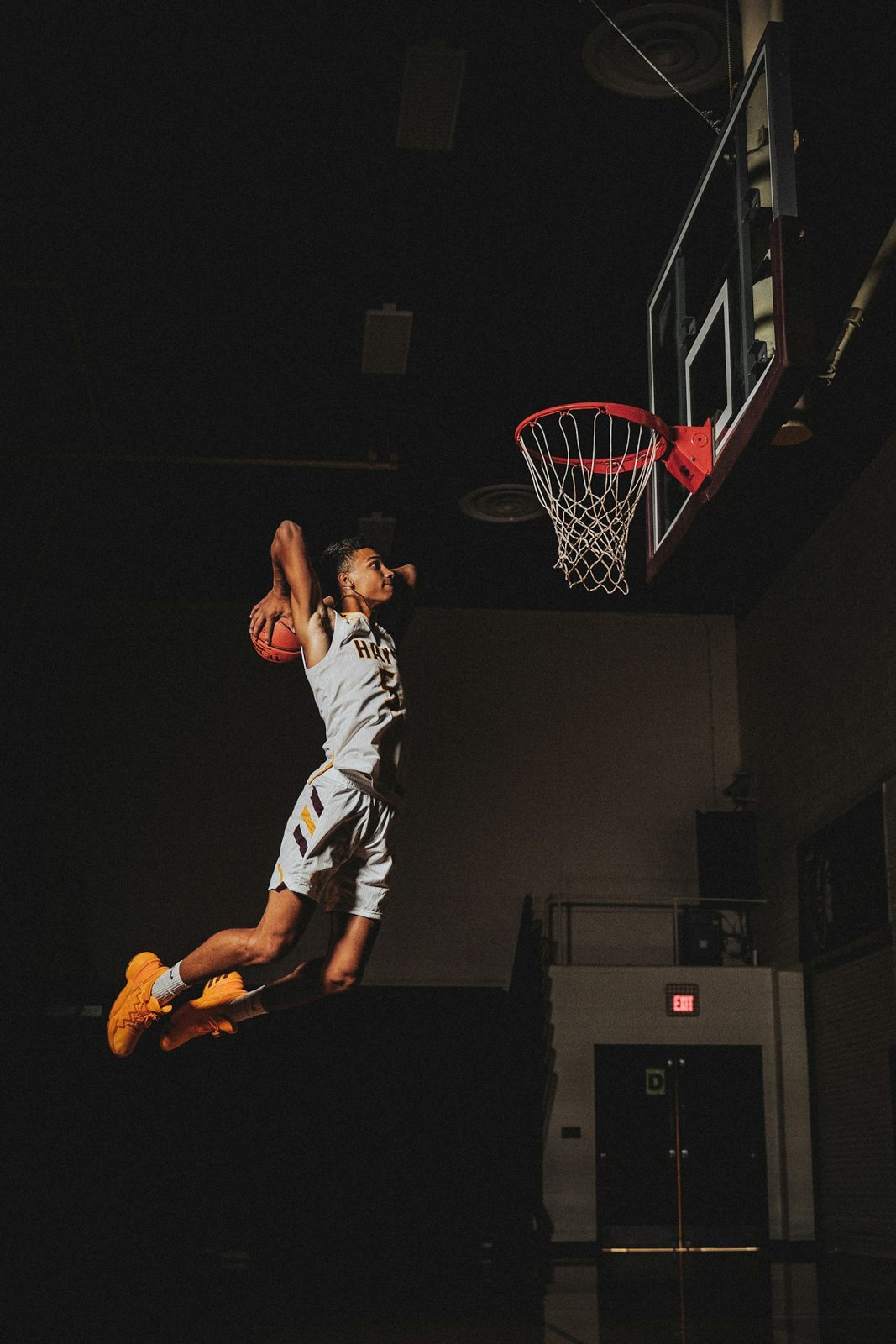 Basketball athlete in training